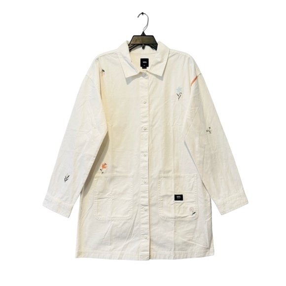 VANS Micro Ditsy Floral Jacket Cotton Unisex Oversized Skate Casual VN00046MFS8 - Picture 1 of 10